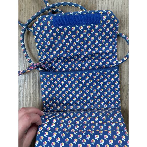 Vera Bradley Vintage Royal Blue‎ 80s Wallet on a String Like New Holds iPhone! - Picture 8 of 14